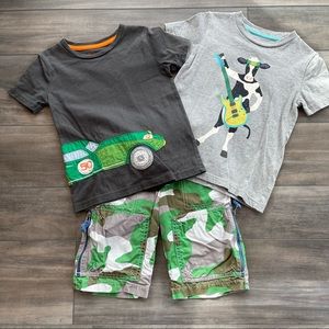 EUC Mini Boden Classic Techno Shorts & Shirts 4 yr